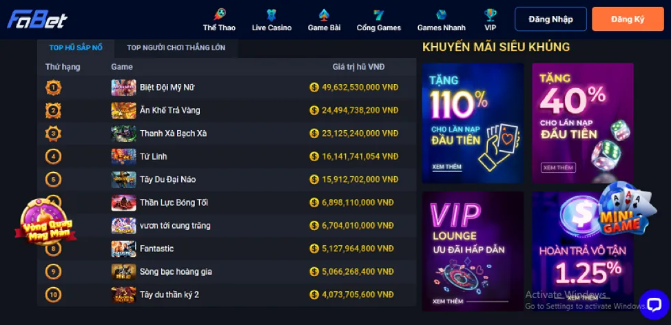 Chương trình VIP win99 nhà cái